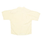 LIZ CLAIBORNE Womens Printed Blouse Yellow Collared M