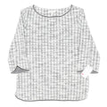 MAX MARA STUDIO Womens White Printed Basic 3/4 Sleeve Round Neck Top S