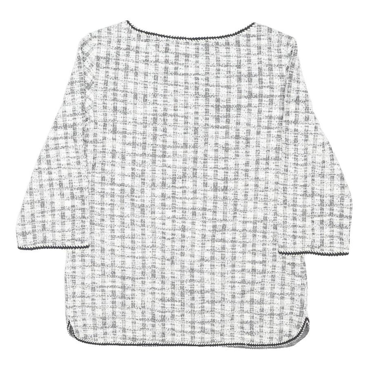 MAX MARA STUDIO Womens White Printed Basic 3/4 Sleeve Round Neck Top S