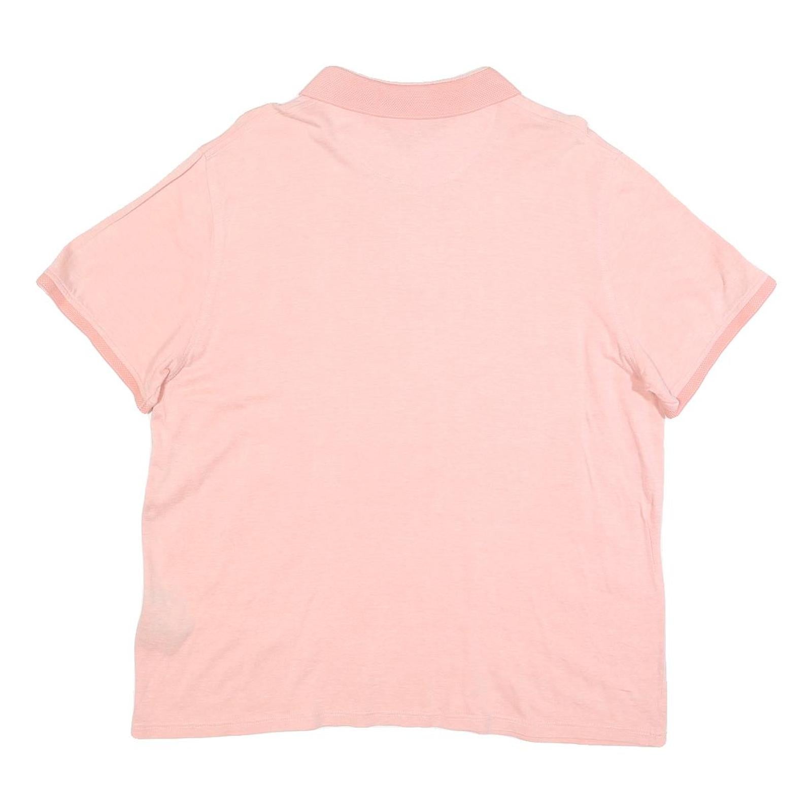 DKNY Mens Pink Polo Shirt XL Cotton Blend Short Sleeve Basic Casual