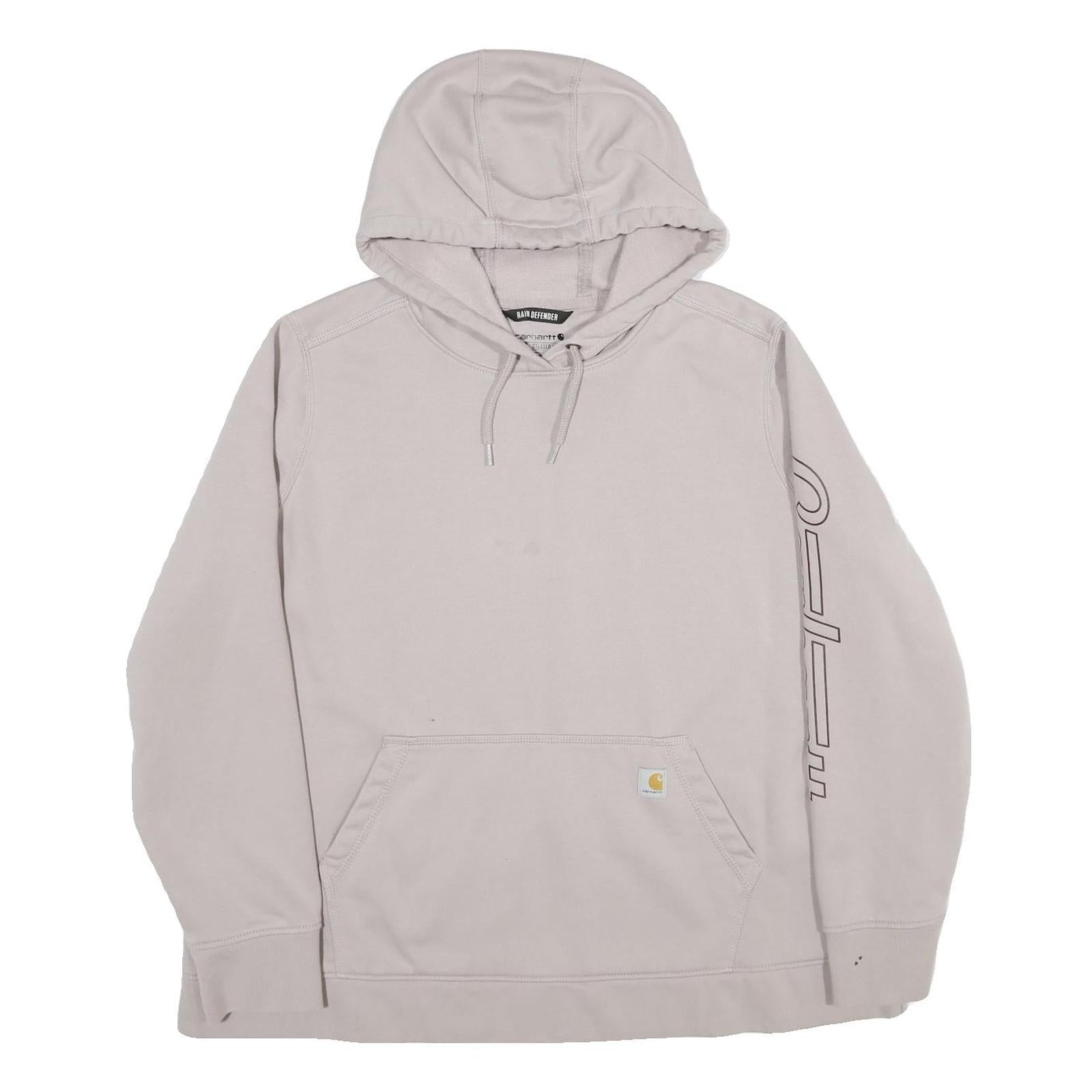 CARHARTT Womens Cream Hoodie 3XL Cotton Blend Casual Oversized Pullover