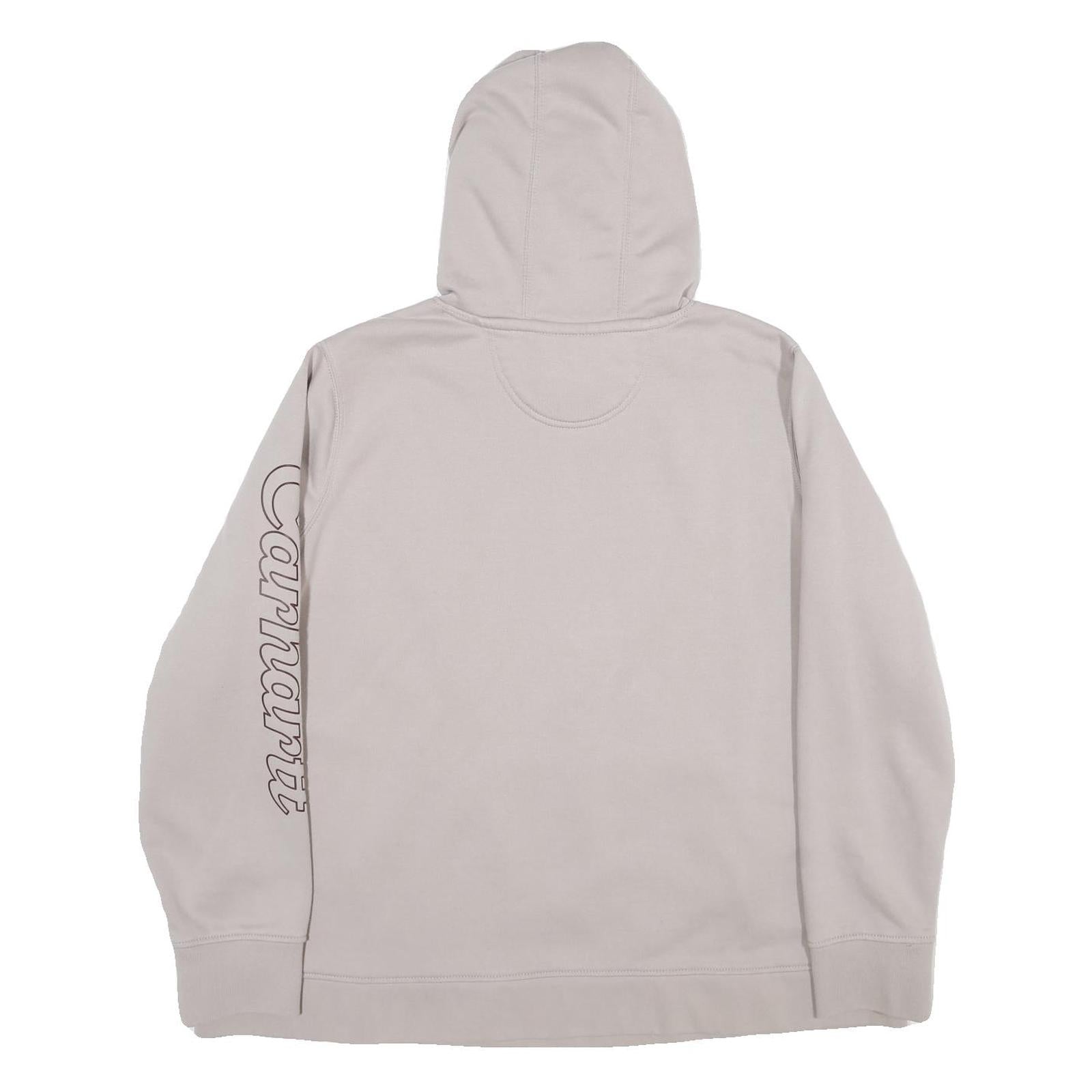 CARHARTT Womens Cream Hoodie 3XL Cotton Blend Casual Oversized Pullover