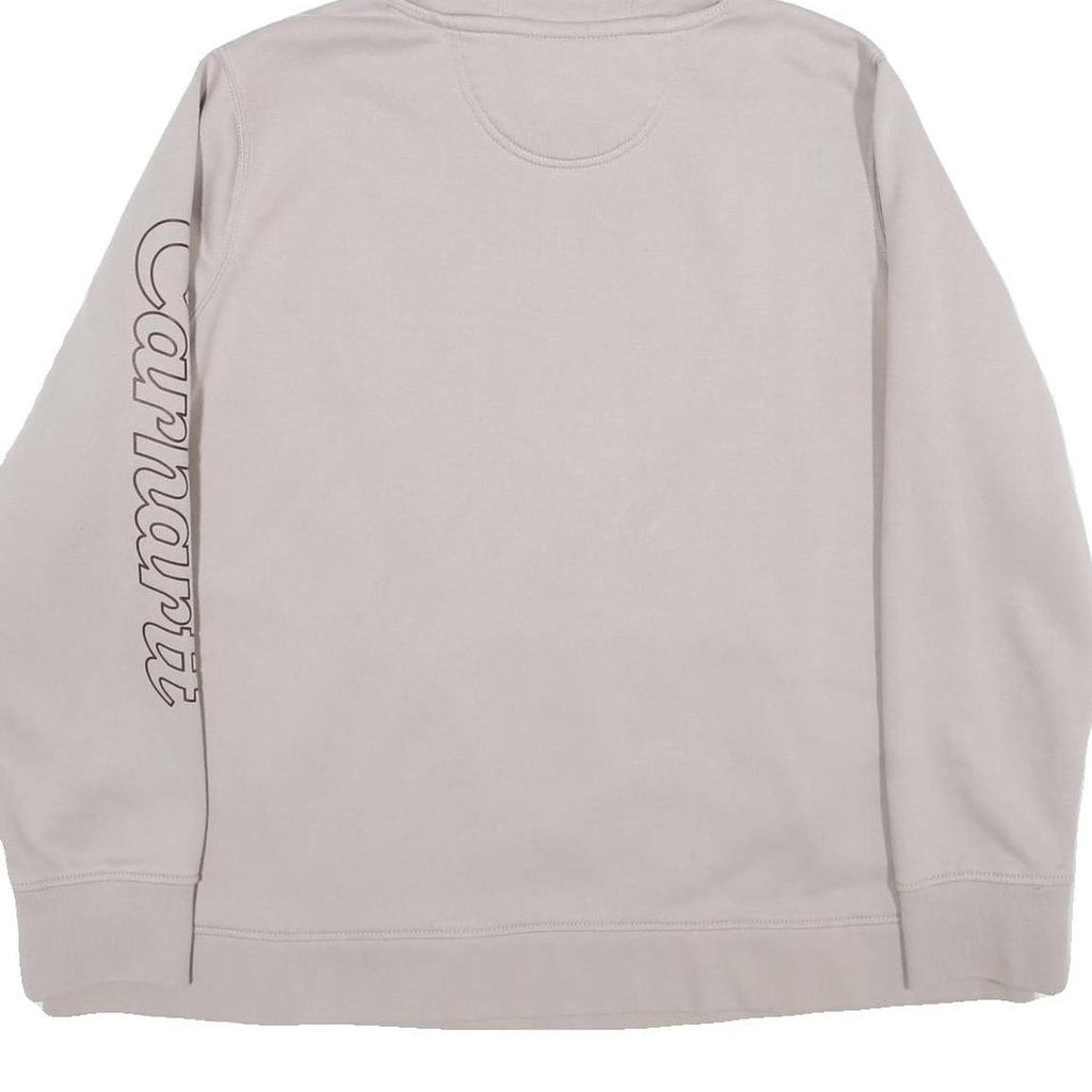 CARHARTT Womens Cream Hoodie 3XL Cotton Blend Casual Oversized Pullover