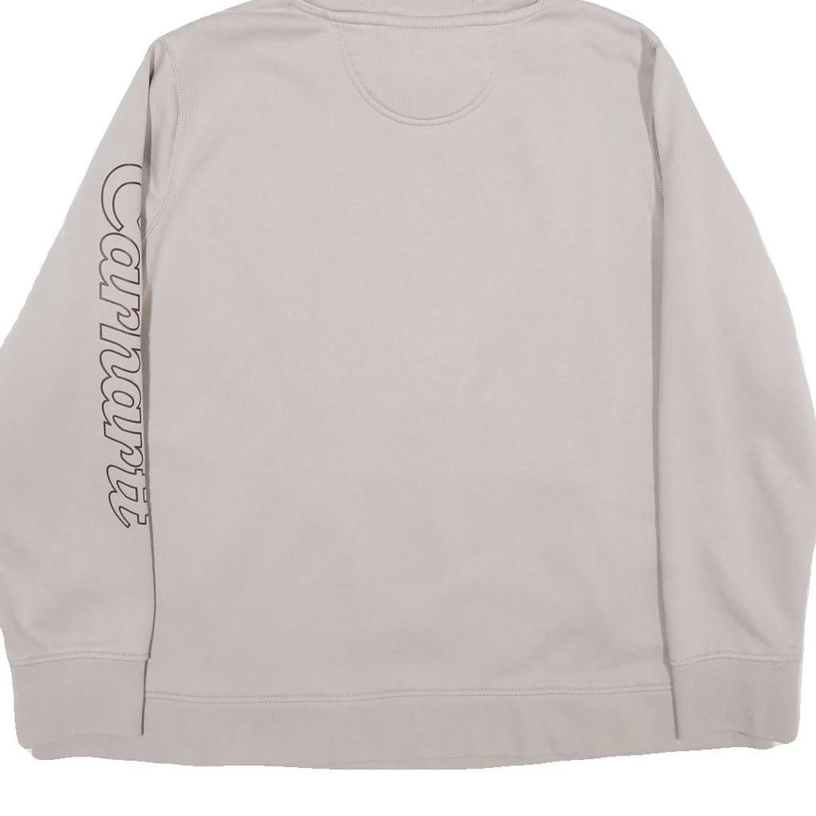 CARHARTT Womens Cream Hoodie 3XL Cotton Blend Casual Oversized Pullover