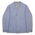 SCHILD Mens Blue Button Cotton Blend Jacket L Plain Stylish Casual Layer