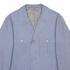 SCHILD Mens Blue Button Cotton Blend Jacket L Plain Stylish Casual Layer