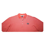 PAUL & SHARK Mens Red Striped Short Sleeve Polo Shirt L Cotton Casual Summer