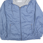 CALVIN KLEIN Womens Blue Zip Hooded Jacket 2XL Polyester Blend Outdoor Casual
