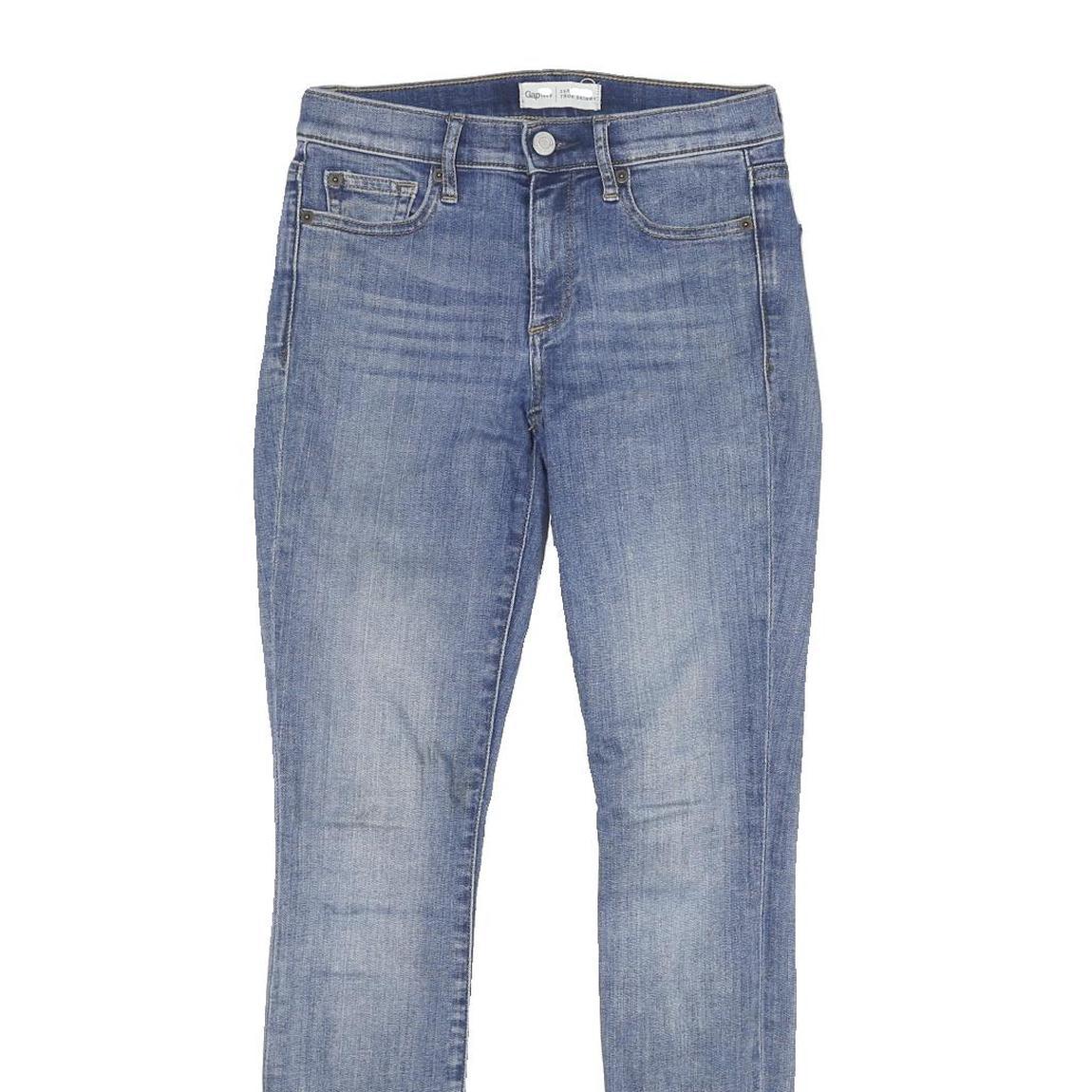 GAP Womens Jeans Blue Slim Skinny Denim Light W25 L34 Stretch Cotton Blend
