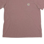 CARHARTT Womens Mauve Pocket T-Shirt L Short Sleeve Crew Neck Cotton Blend