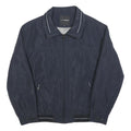 CHARLES VOGELE Mens Navy Blue Casual Jacket L Polyester Zip Plain Lightweight