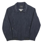 CHARLES VOGELE Mens Navy Blue Casual Jacket L Polyester Zip Plain Lightweight