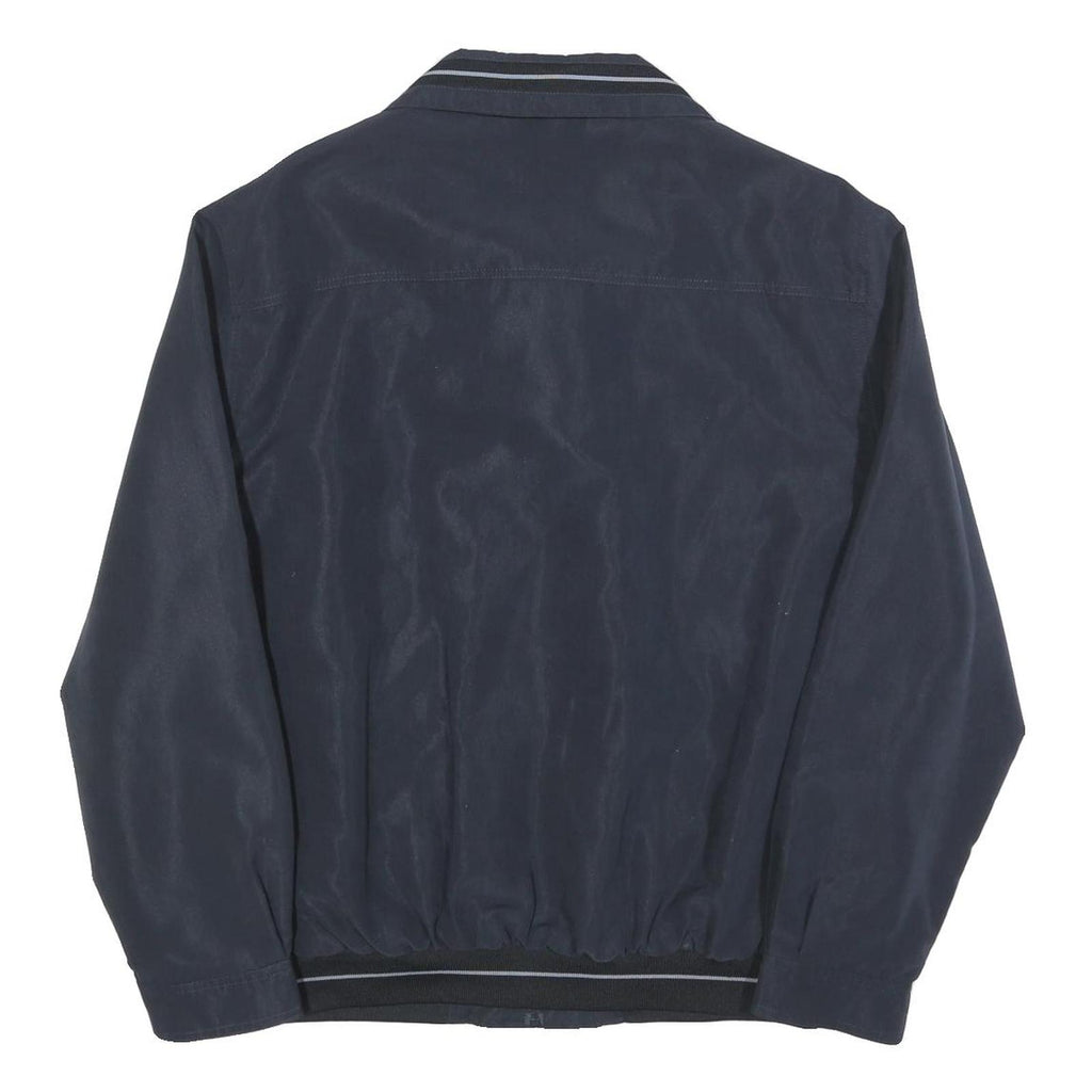 CHARLES VOGELE Mens Navy Blue Casual Jacket L Polyester Zip Plain Lightweight