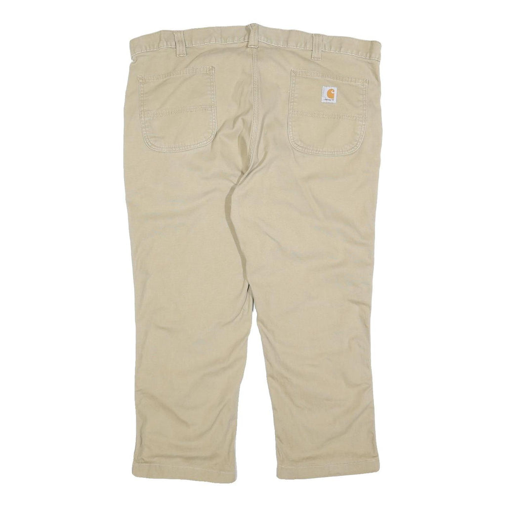 CARHARTT Mens Cotton Blend Beige Regular Straight Fit Trousers W42 L25