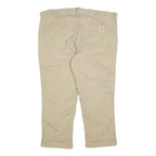 CARHARTT Mens Cotton Blend Beige Regular Straight Fit Trousers W42 L25