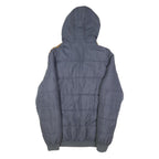KANGOL Mens Blue & Brown Zip Jacket M Polyester Blend Casual Lightweight Hooded