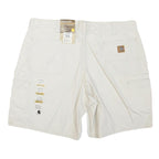 CARHARTT Mens White Cotton Blend Workwear Shorts XL W40 Original Fit Utility
