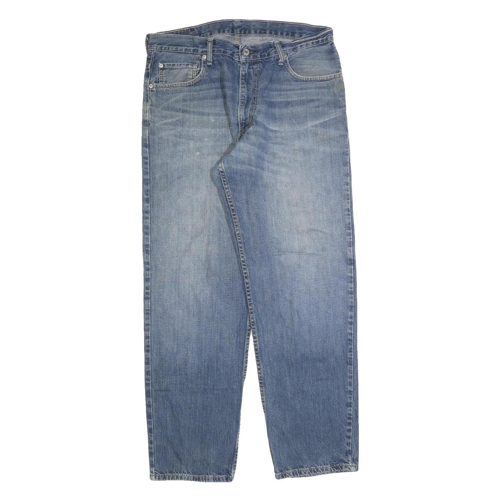 LEVI'S 550 Straight Mens Jeans Blue Relaxed Straight Denim Medium W35 L32 Casual