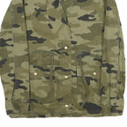 TALLY WEIJL Womens Green Cotton Camouflage Button Jacket S Casual Military Style