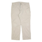 CARHARTT Mens Cotton Blend Beige Relaxed Straight Trousers W36 L30 Workwear