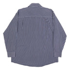 CALVIN KLEIN Mens Blue & White Striped Shirt XL Smart Casual Cotton Button