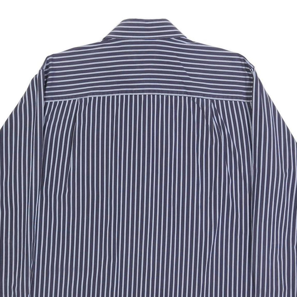 CALVIN KLEIN Mens Blue & White Striped Shirt XL Smart Casual Cotton Button