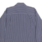 CALVIN KLEIN Mens Blue & White Striped Shirt XL Smart Casual Cotton Button