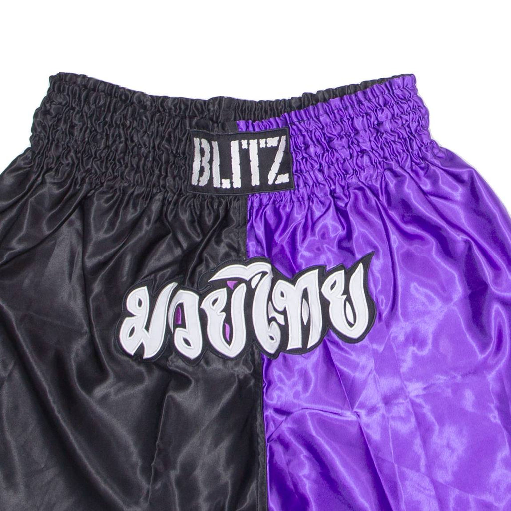 BLITZ Martial Arts Mens Sports Shorts Purple Colourblock XL W30