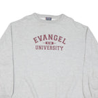 MV SPORT Mens Grey Evangel University Crew Neck L Cotton Blend Sweatshirt