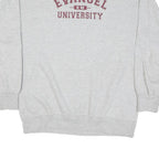 MV SPORT Mens Grey Evangel University Crew Neck L Cotton Blend Sweatshirt