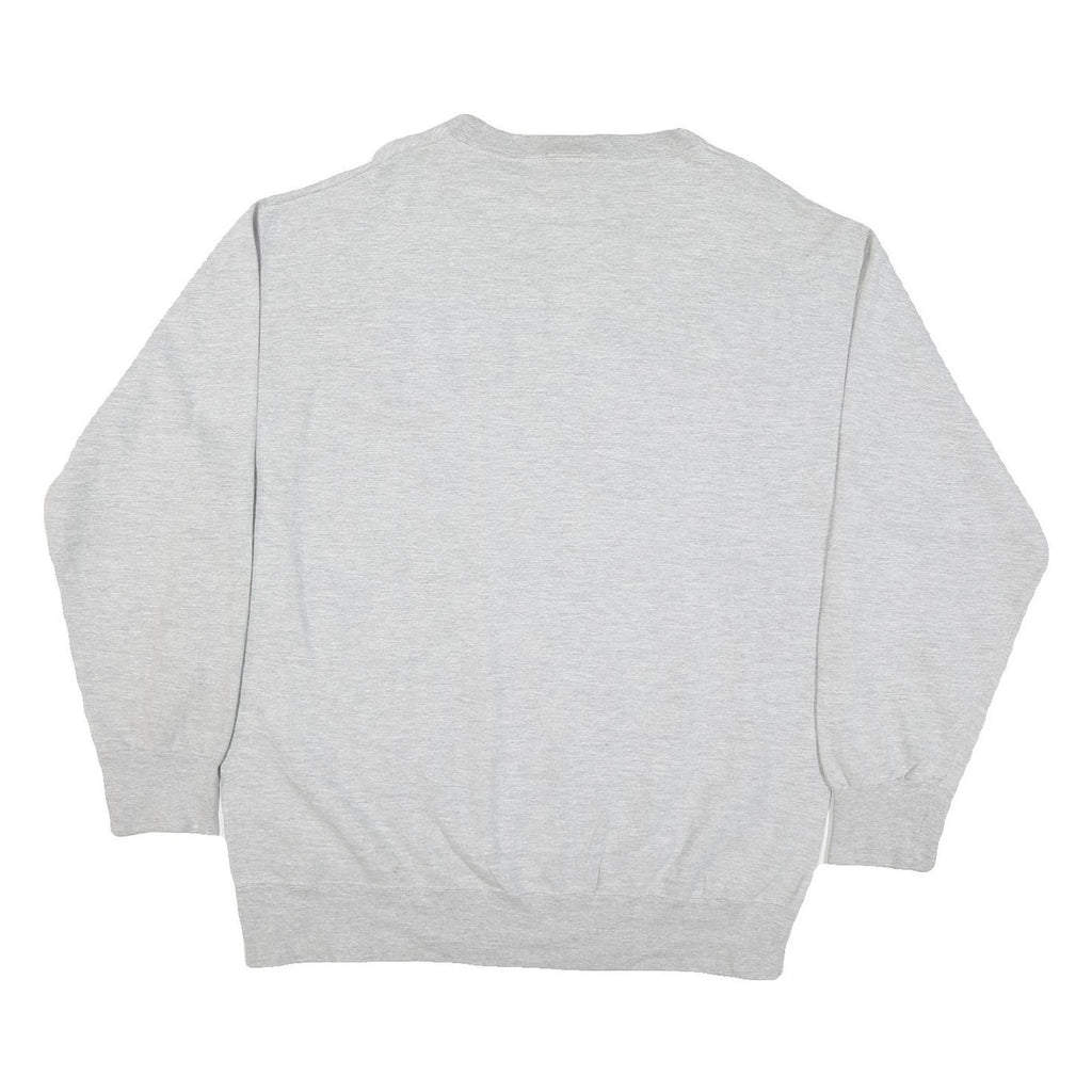 MV SPORT Mens Grey Evangel University Crew Neck L Cotton Blend Sweatshirt