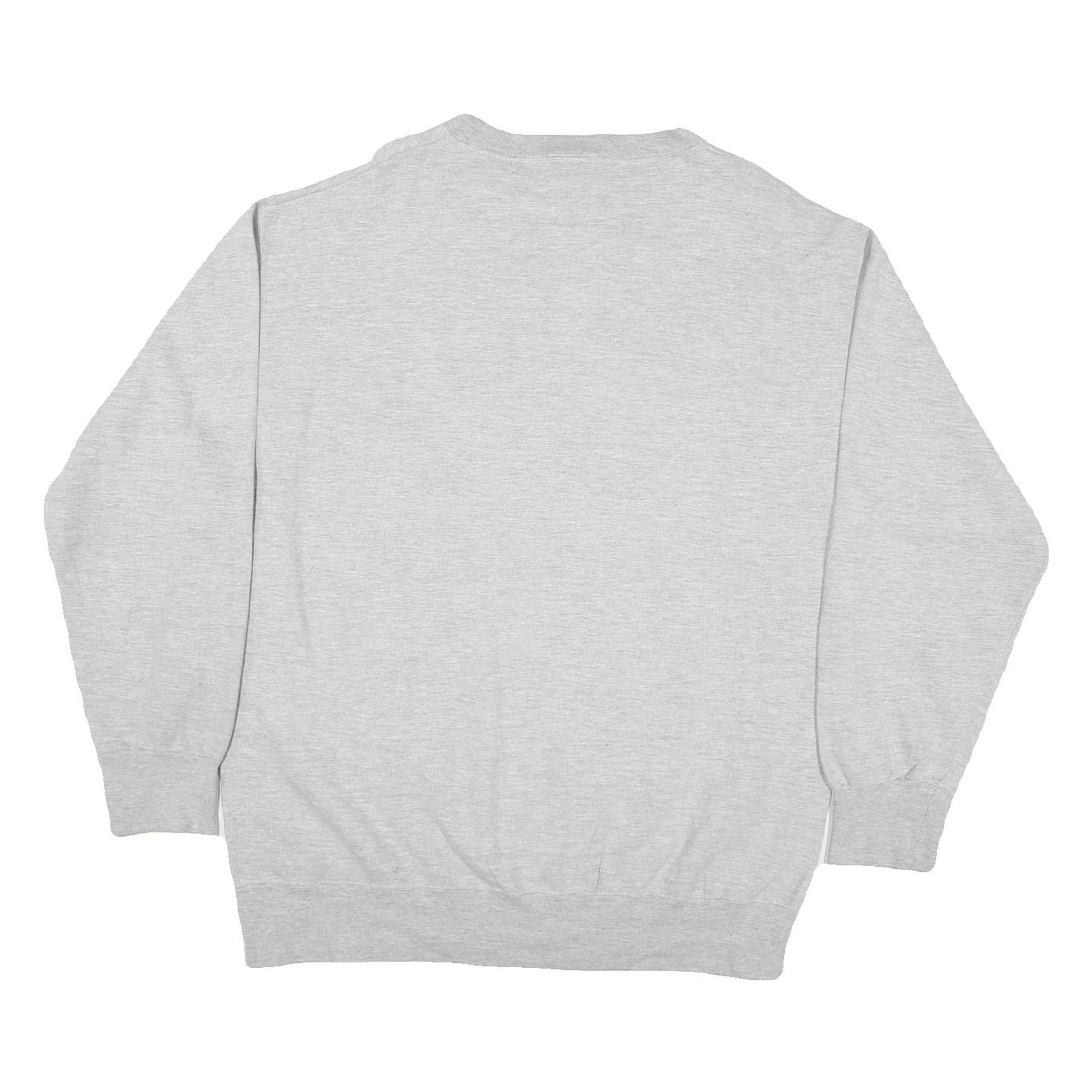 MV SPORT Mens Grey Evangel University Crew Neck L Cotton Blend Sweatshirt