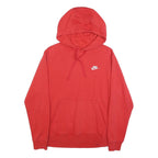 NIKE Mens Red Hoodie S Cotton Blend Pullover Sweatshirt Sports Casual