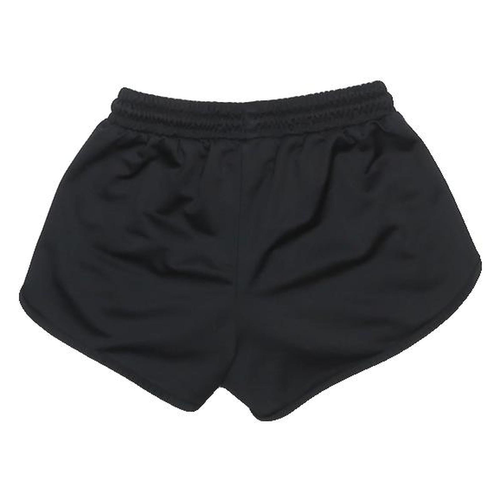ELLESSE Womens Shorts Black Sports Casual Logo UK 6 W20 Elastic Waist Drawstring