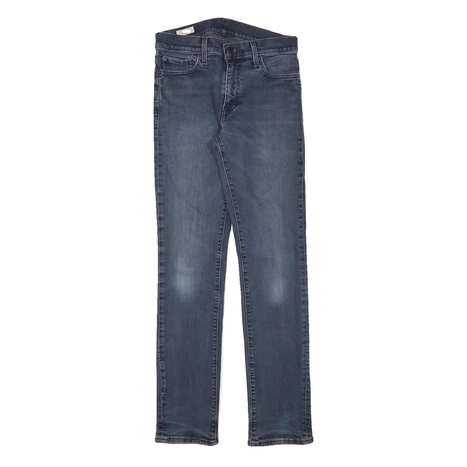 LEVI'S Mens Slim Dark Blue Denim Jeans Cotton Blend W28 L31 Zip Pocket Casual