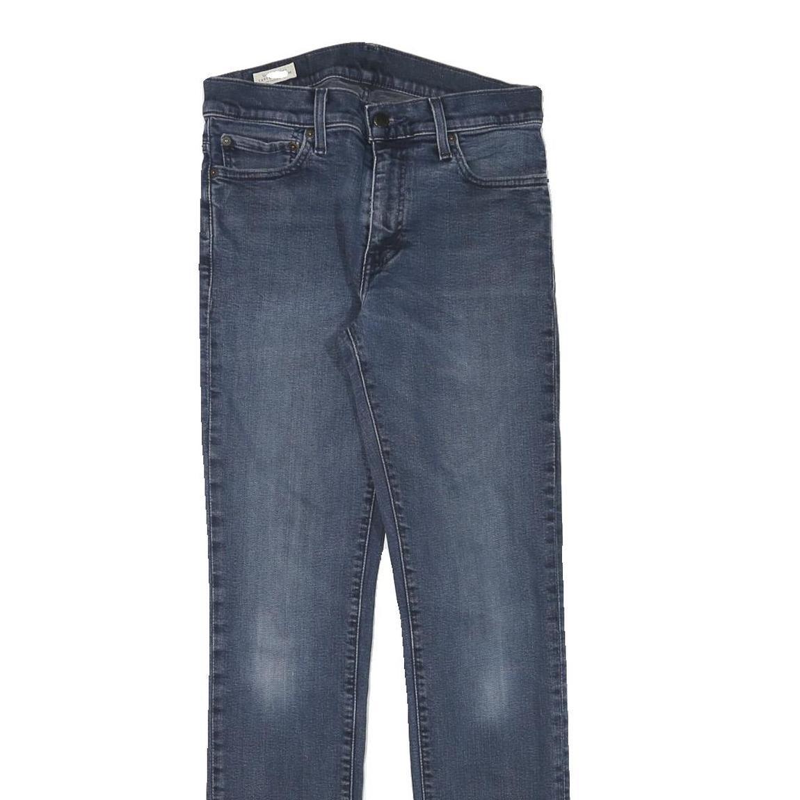 LEVI'S Mens Slim Dark Blue Denim Jeans Cotton Blend W28 L31 Zip Pocket Casual