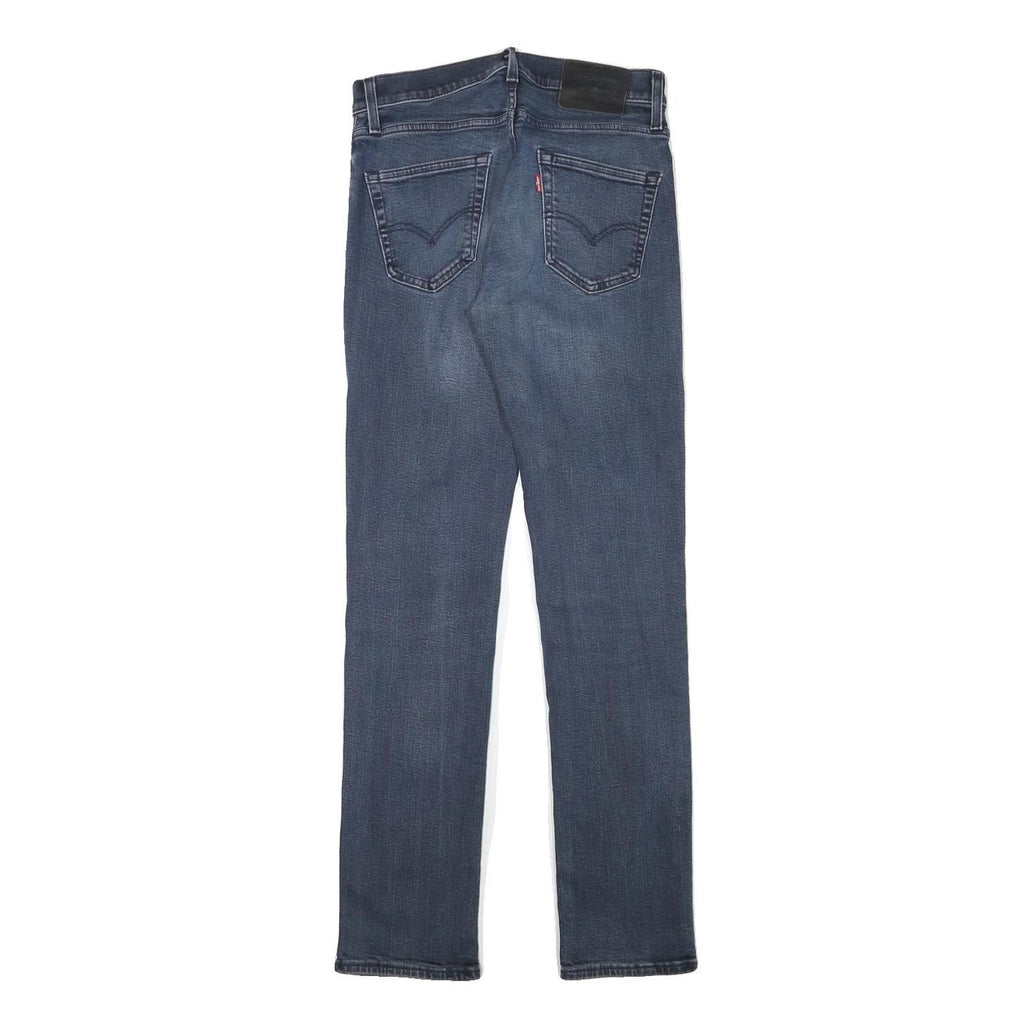 LEVI'S Mens Slim Dark Blue Denim Jeans Cotton Blend W28 L31 Zip Pocket Casual