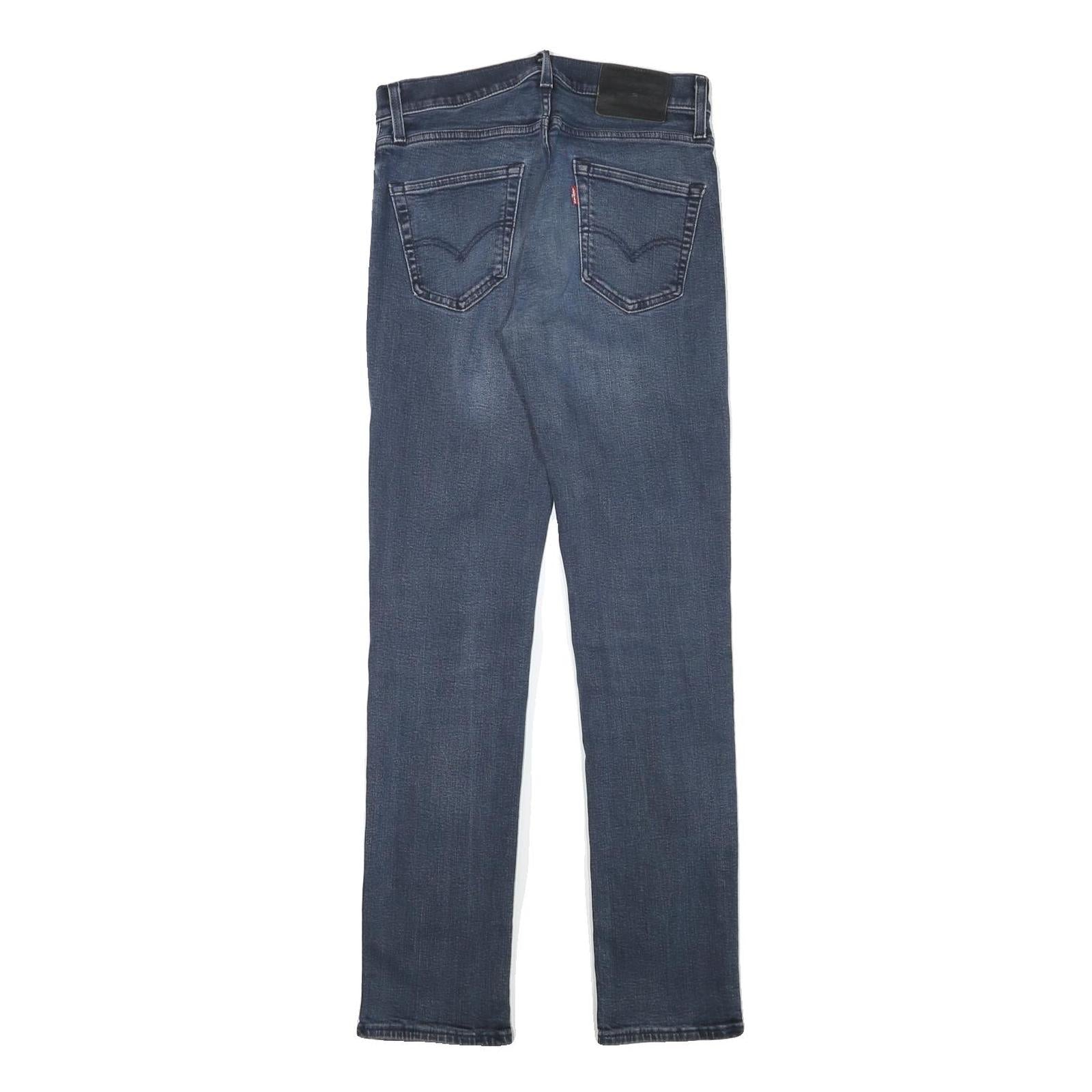 LEVI'S Mens Slim Dark Blue Denim Jeans Cotton Blend W28 L31 Zip Pocket Casual