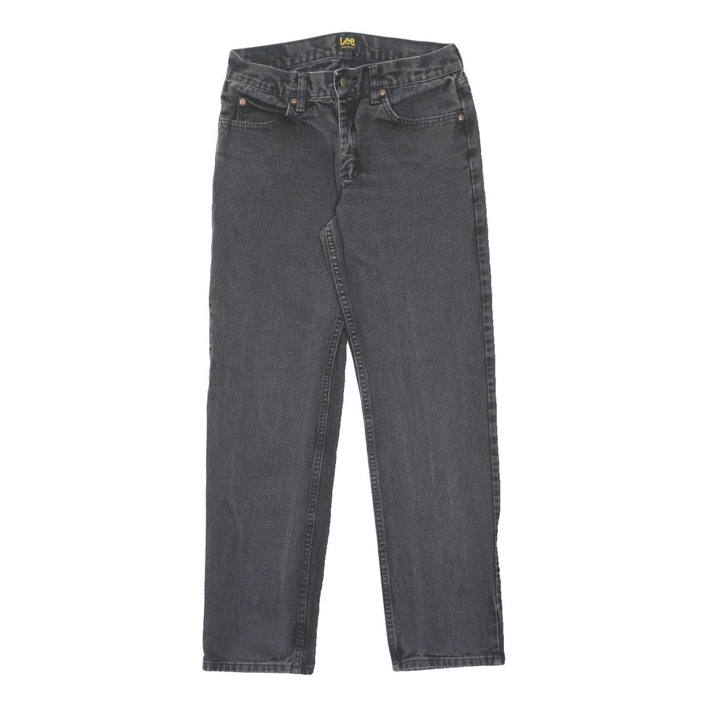 LEE Mens Jeans Black Classic Straight Denim W31 L32 Zip Cotton Casual
