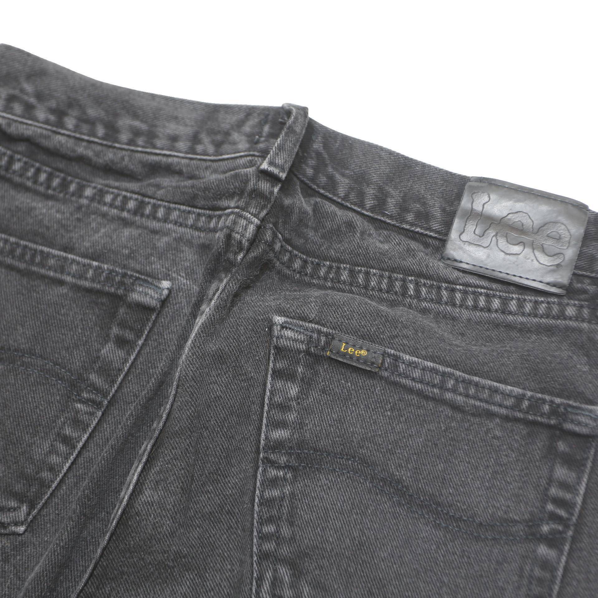 LEE Mens Jeans Black Classic Straight Denim W31 L32 Zip Cotton Casual