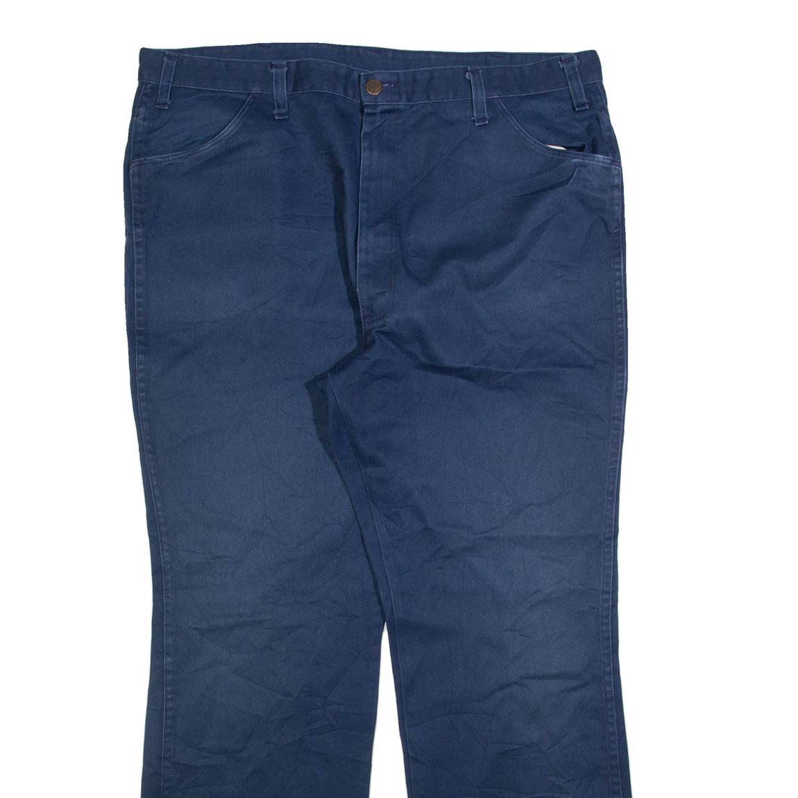 DICKIES Womens Trousers Blue Slim Straight W38 L30