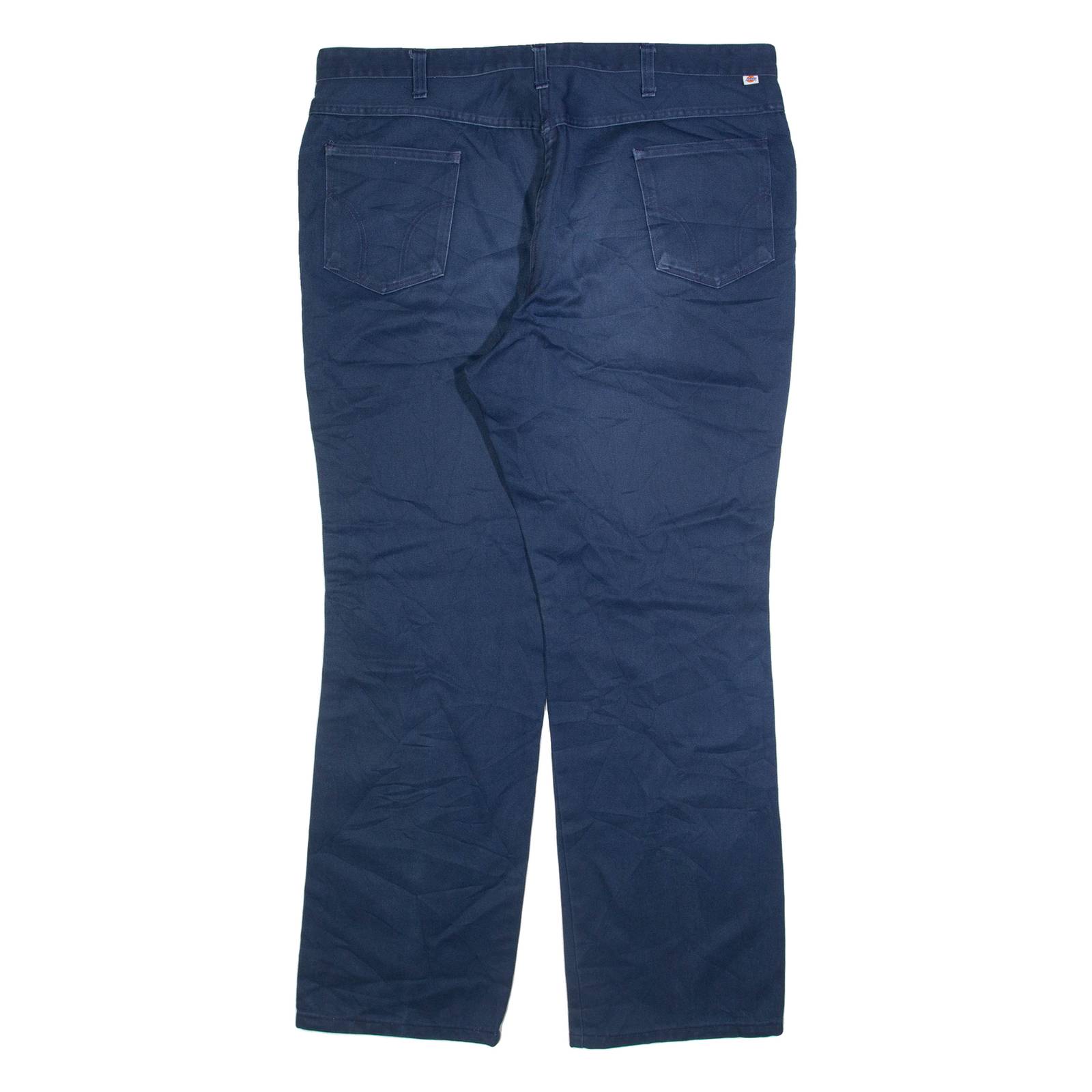 DICKIES Womens Trousers Blue Slim Straight W38 L30