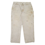CARHARTT Carpenter Workwear Mens Jeans Grey Loose Tapered W38 L32