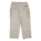 CARHARTT Carpenter Workwear Mens Jeans Grey Loose Tapered W38 L32