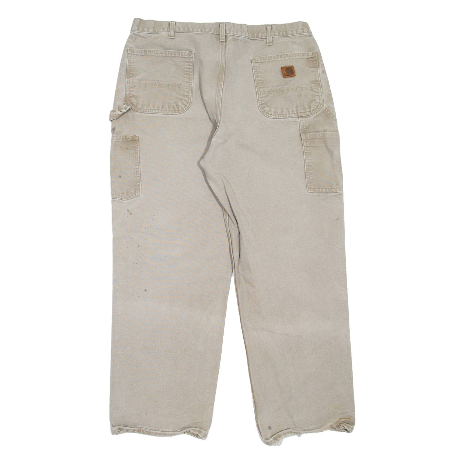 CARHARTT Carpenter Workwear Mens Jeans Grey Loose Tapered W38 L32