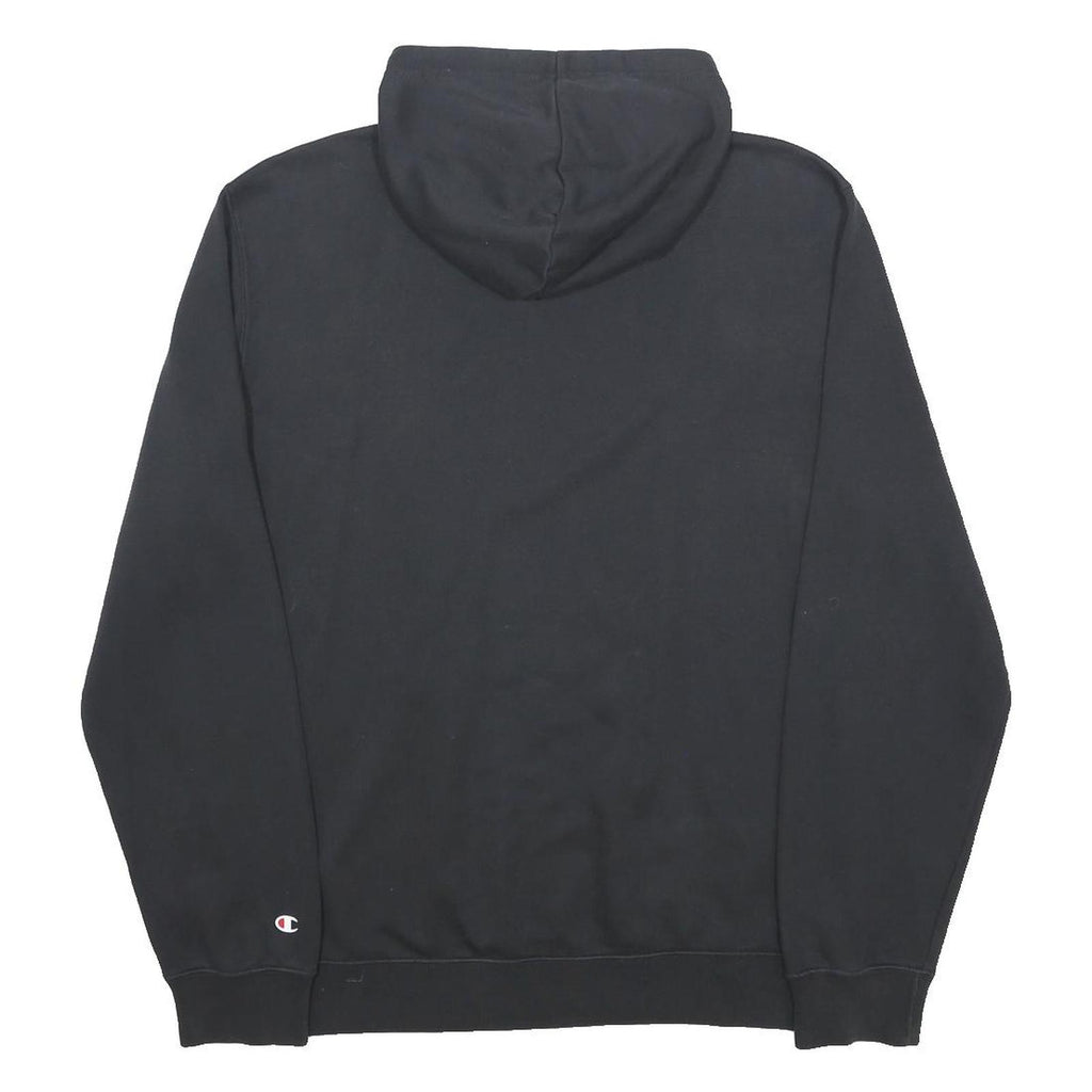 CHAMPION Mens Black Pullover Hoodie L Cotton Blend Casual Wear