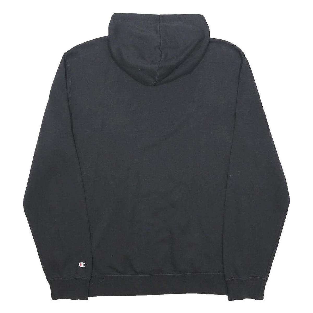 CHAMPION Mens Black Pullover Hoodie L Cotton Blend Casual Wear