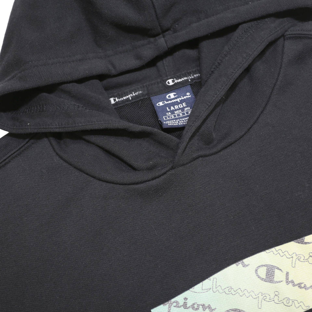 CHAMPION Mens Black Pullover Hoodie L Cotton Blend Casual Wear