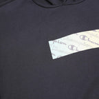 CHAMPION Mens Black Pullover Hoodie L Cotton Blend Casual Wear