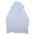 CARHARTT Womens Blue Pullover Henley Button Long Sleeve S Relaxed Cotton Blend